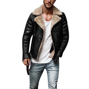 Veste de moto en cuir véritable pour homme, noire, solide, imperméable et coupe-vent, de haute qualité, MOQ faible, personnalisable - Product Image 1