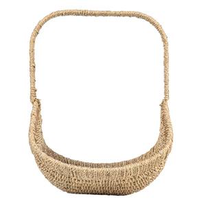 Cesta de flores de junco tejida con asa desmontable, cesta de almacenamiento hecha a mano, venta al por mayor, ecológica, hecha en Vietnam - Product Image 4