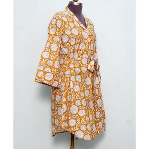 Chemise longue en coton style kimono pour femme : Charme fantaisiste et élégance fluide – Robe décontractée en gros - Product Image 5