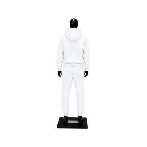Custom <b>White</b> Tracksuit <b>Men</b> Full Zip Hoodie <b>Jogger</b> Pants Set Plain Casual Sportswear Gym Training Streetwear Wholesale Athletic W - Product Image 2