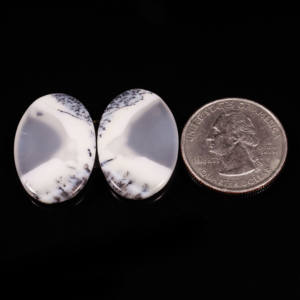 Par de cabujones de ópalo de dendrita Natural 100%, piedras preciosas sueltas para la fabricación de joyas, producto a granel hecho a mano, forma mixta, piedras preciosas de tamaño mixto - Product Image 3