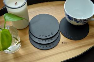 Genuine Leather Coasters Premium Quality Full Grain Drink Cup Mat Durable Heat Resistant Luxury Classic Office <b>Desk</b> Accessories - Product Image 4