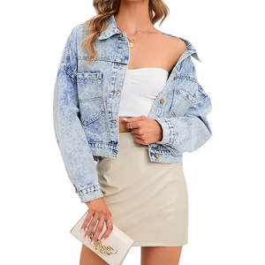 Chaqueta de Mezclilla con Piel Sintética para Mujer de las Mejores Marcas, Gran Venta, Recién Llegada, con Relleno de Algodón, Material Duradero - Product Image 3