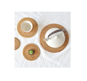 Nouveautés en gros : sets de table et articles de cuisine en rotin naturel, forme circulaire, pour usage domestique et hôtelier - Product Image 2