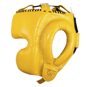 Premium Leather <b>Head</b> Guards Lightweight Shock Absorbing Padding Comfortable Secure Fit Breathable Design for <b>Training</b> Kickboxing - Product Image 2