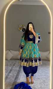 Robes décontractées pour femmes de la meilleure qualité, robes traditionnelles afghanes Kuchi vintage, en mousseline de soie, anti-rides, robes afghanes Kuchi - Product Image 2