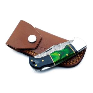 Customised Damascus Steel <b>Folding</b> <b>Knife</b> Back Lock Pakka Wood Handle Sheath Pocket EDC Camping & Hunting <b>Knife</b> OEM/ODM - Product Image 6