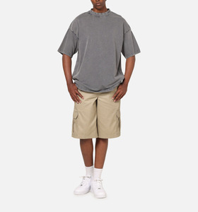 Camiseta Oversize Gris de Algodón Lavado Hecha en Pakistán, Personalizada, Tejida, Ecológica y Transpirable para Hombre, Estilo Urbano - Product Image 5