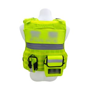 Chaleco de Seguridad Reflectante de Alta Visibilidad con Múltiples Bolsillos, Cierre de Cremallera y Diseño de Malla para Trabajo al Aire Libre - Product Image 2