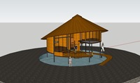 Maisons préfabriquées en bois Green Houses pour usage en station balnéaire avec cuisine, installation facile, caractéristique imperméable, garantie 3 ans