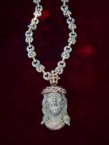 Oferta Especial: Colgante de Cabeza de Jesús de Plata 925 con Moissanita, Estilo Hiphop, Colores Elegantes, Chapado en Oro Rosa, Joyería de Oración LUXIRA EXPORT - Product Image 2