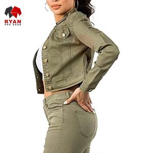 Ryan Pro Gear <b>Customized</b> <b>Denim</b> <b>Jacket</b> For Women Breathable and Comfortable Fabric with <b>Customized</b> Logo OEM Design - Product Image 4