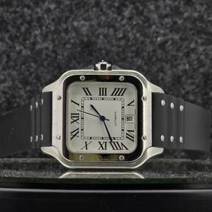 Reloj Unisex de Lujo Cuadrado de 41 mm con Movimiento Mecánico Automático, Cristal de Zafiro, Números Romanos Blancos, Reloj Deportivo Hip Hop de 16 mm - Product Image 5