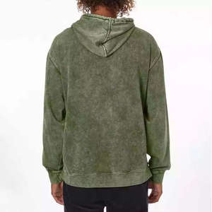 Sweat-shirts d'hiver délavés à l'acide pour hommes, 100 % coton, molleton French Terry, service OEM personnalisable, respirant, design vintage - Product Image 3