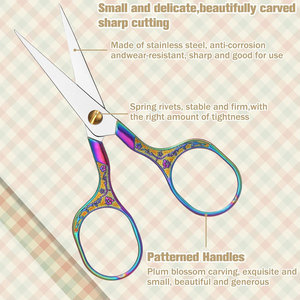12 Pcs Small <b>Sewing</b> Scissors Sharp Embroidery Vintage Crochet Scissors Protective Sheath <b>Set</b> - Product Image 4