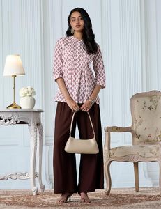 Women Cotton Printed A-Line Long <b>Kurti</b> Ethnic Wear Lightweight Summer Collection - Product Image 2