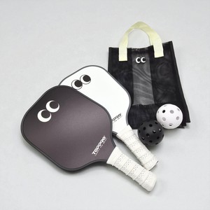 Juego de Raquetas de Pickleball de Fibra de Vidrio TOPPRO T7027 con Núcleo de Panal de Polímero, Color Negro y Blanco - Product Image 3