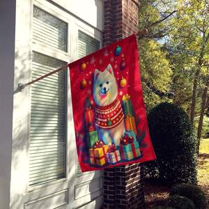 Spitz japonés vacaciones Navidad gran patio Banner arte Multicolor poliéster casa tamaño colgante de pared para porche manga bandera - Product Image 2