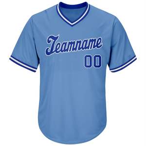 Maillot de baseball personnalisé de qualité supérieure, col en V, manches courtes, numéro de joueur personnalisé, vêtements de sport en gros - Product Image 2