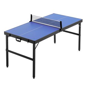 Mid-Size Indoor Ping Pong <b>Table</b> Tennis Set Portable <b>Foldable</b> MDF <b>Table</b> with Complete Equipment for Home Use - Product Image 4
