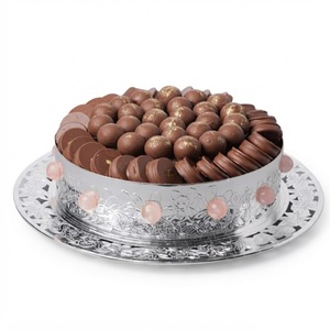Tazón de servir chocolate hecho a mano, chapado en oro, de calidad de lujo, para suministros de hotel, eventos y conjuntos de regalo decorativos. - Product Image 3