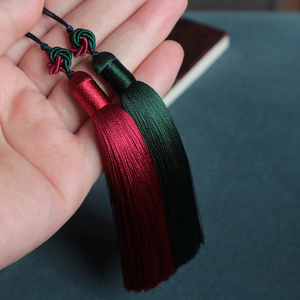 Nuevo Borla de Seda OEM Personalizada de 66 Colores a Elegir, 5 Piezas de 100mm, Borla de Seda con Nudo Pakistaní, Colgante de Seda Artesanal de Alta Calidad, Borlas Extra Gruesas - Product Image 1