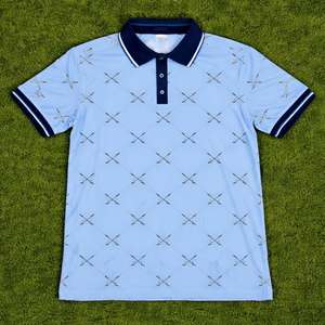 Camiseta de Golf de Manga Corta para Hombre, al por Mayor, con Logotipo Personalizado, Tejido de Poliéster Transpirable de 220 Gramos, con Bolsillo - Product Image 2