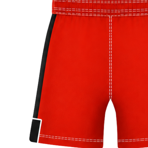 Red <b>Black</b> <b>Rugby</b> <b>Shorts</b> Elastic Waist Drawstring Athletic Performance Training Match Team Sportswear Lightweight <b>Rugby</b> Bottoms - Product Image 3