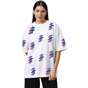 Custom Wholesale Oversize Women's Casual Half-Sleeved T-Shirt with Sequin Embroidery Loose Fit Customizable T-shirt for Summers - Product Image 1