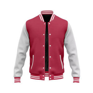 Chaqueta Varsity Negra y Blanca para Hombre, Corte Regular, Color Sólido, Cierre de Botones, Cuello Camisero, Ropa Casual de Otoño - Product Image 4