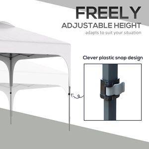 "10FT X 10FT Foldable <b>Canopy</b> <b>Tent</b> with Adjustable Height Carry Bag & Wheels" - Product Image 6