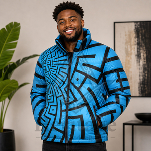 Heritage Masonic Regalia Custom Men’s Shiny Puffer Jacket Winter Warm Padding Canvas Fabric Sublimation Fashion <b>Bubble</b> <b>Coat</b> - Product Image 2