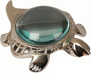<b>Silver</b>-Plated Turtle Design Magnifying Glass Gravure <b>Printing</b> for Table Decor High Quality Fashion Style Solid Metal Tableware - Product Image 4