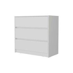 Commode Avra à 3 tiroirs avec plateau et façade en bois manufacturé, élégante commode à tiroirs - Product Image 2