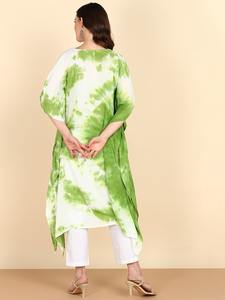 High Quality Designer Rayon Solid Daily Casual <b>Kaftan</b> for Women Sweetheart Neck 3/4 Sleeve <b>Summer</b> Regular Fit Washable - Product Image 2