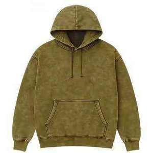 Sweat à capuche oversize pour homme, délavé à l'acide, en coton personnalisé, style streetwear, vente en gros, fabrication de vêtements sous marque privée - Product Image 1