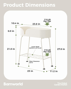 Support à plantes en métal blanc à trois niveaux, pour l'intérieur et l'extérieur, présentoir pour pots de fleurs, pour fenêtre, balcon, salon, jardin, patio et moderne - Product Image 3