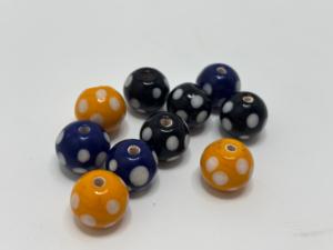 Cuentas de vidrio Skunk hechas a mano, cuentas comerciales de lunares, cuentas redondas de lampwork para la fabricación de joyas, manualidades, collares, pulseras, cajas y coníferas - Product Image 4