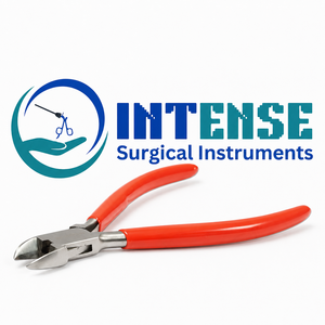 Pince coupante diagonale de précision professionnelle en acier inoxydable avec poignée rouge confortable pour la fabrication de bijoux - Product Image 1