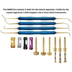 Kit d'instruments chirurgicaux dentaires bleus en 4 pièces avec poignées ergonomiques moletées - Product Image 4