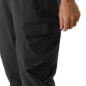กางเกงจ็อกเกอร์คาร์โก้สีดำสำหรับผู้ชาย กางเกงออกกำลังกายหลายกระเป๋า เหมาะสำหรับเล่นกีฬา ฟิตเนส ออกกำลังกายทั่วไป และสวมใส่ลำลอง - Product Image 5