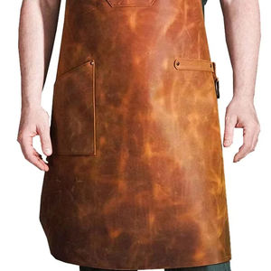 Tablier de travail en cuir de vachette véritable, fait main, confortable, robuste, avec poches pour chef boucher - Product Image 6