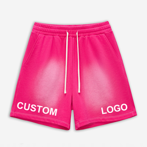 Pantalones Cortos Deportivos de Algodón 100% Pesado para Gimnasio, con Cordón Ajustable, Transpirables, para Hombre - Product Image 1