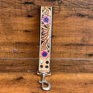 Laisse OEM de haute qualité pour animaux de compagnie en cuir de vache poignée courte pour le contrôle laisse de chien mains libres de concepteur réglable - Product Image 3