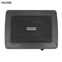 Subwoofer actif 6x9 pouces sous siège en alliage d'aluminium, haut-parleur de basses mince alimenté, bobine simple, amélioration audio automobile OEM ODM