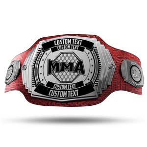 Ceinture de championnat de tournoi en or, plaques en laiton, cuir véritable, design en relief, bords lisses, sangle réglable, pour vainqueurs - Product Image 5