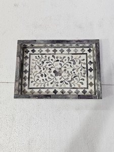 Bandeja Otomana Hecha a Mano con Incrustaciones de Hueso para Decoración de Sala de Estar - Product Image 6