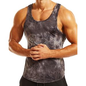 Débardeur léger pour hommes, nouveau design dégradé, cravate colorant, coupe normale, 100% coton, débardeur d'été - Product Image 1