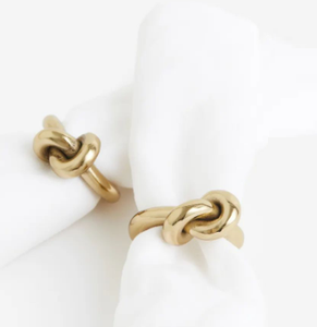 Anillos de Servilleta Metálicos con Forma de Nudo, Decoración de Mesa Moderna para Bodas, Anillos de Servilleta Vintage para Comedor, Hoteles y Restaurantes - Product Image 1