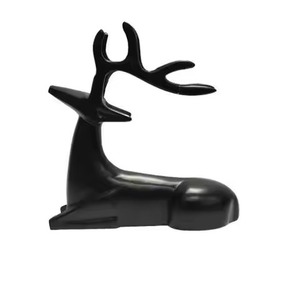 Estatua de Reno Navideño Premium, Decoración Metálica Hecha a Mano para Exhibiciones Festivas - Product Image 3